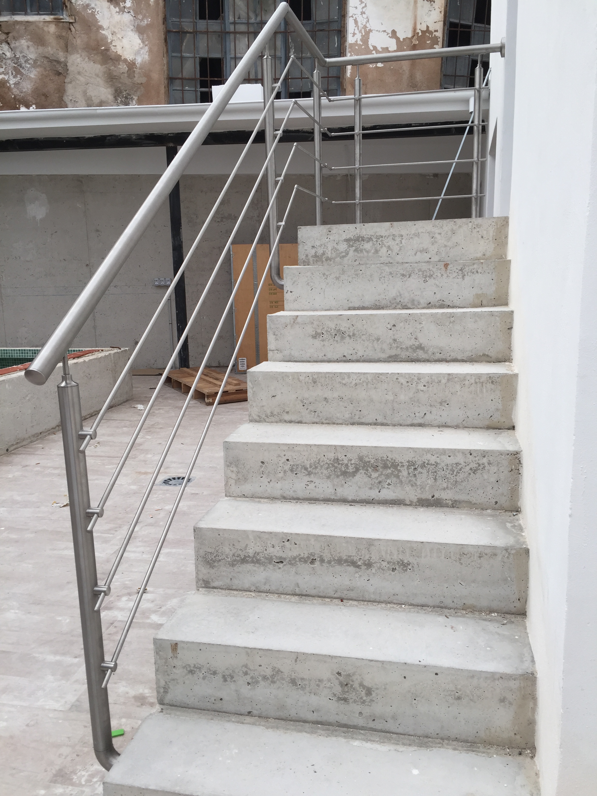 Barandilla de aluminio escalera